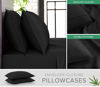 Picture of Pure Bamboo Full Bed Sheet Set, Genuine 100% Organic Viscose Derived from Bamboo, Luxuriously Soft & Cooling, Double Stitching, Lifetime Quality Promise (Full, Black)