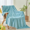 Picture of NEWCOSPLAY Super Soft Throw Blanket Mint Green Premium Silky Flannel Fleece Leaves Pattern Lightweight Bed Blanket All Season Use (Mint Green, Throw(50"x60"))