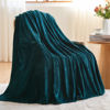 Picture of NEWCOSPLAY Super Soft Throw Blanket Dark Teal Premium Silky Flannel Fleece Leaves Pattern Lightweight Bed Blanket All Season Use (Dark Teal, Throw(50"x60"))