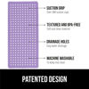 Picture of Gorilla Grip Patented Bath Tub Shower Mat, 35x16 Washable Bathtub Floor Mats, Suction Cups and Drain Holes to Keep Tubs Clean, Purple Opaque