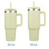 Picture of Konokyo 40 oz Tumbler with Handle and 2 Straws,2 in 1 Lid Insulated Water Bottle Stainless Steel Travel Coffee Mug,Macaron Green