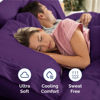 Picture of Extra Deep Twin XL Fitted Sheet - Hotel Luxury Single Fitted Sheet Only - Easily Fits 18 inch to 24 inch Mattress - Soft, Wrinkle Free, Breathable & Comfy - Extra Deep Pockets - Purple Fitted Sheet