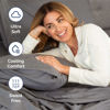 Picture of Extra Deep Split King Fitted Sheet - Hotel Luxury Single Fitted Sheet Only - Easily Fits 18 inch to 24 inch Mattress - Soft, Wrinkle Free, Breathable & Comfy Extra Deep Pockets Dark Grey Fitted Sheet