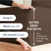 Picture of Extra Deep King Fitted Sheet - Hotel Luxury Single Fitted Sheet Only - King Sheet Easily Fits 18 inch to 24 inch Mattress - Soft, Wrinkle Free, Breathable & Comfy Extra Deep Pockets Brown Fitted Sheet