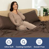 Picture of Extra Deep King Fitted Sheet - Hotel Luxury Single Fitted Sheet Only - King Sheet Easily Fits 18 inch to 24 inch Mattress - Soft, Wrinkle Free, Breathable & Comfy Extra Deep Pockets Brown Fitted Sheet