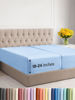 Picture of Extra Deep Split King Fitted Sheet - Hotel Luxury Single Fitted Sheet - Easily Fits 18 inch to 24 inch Mattress - Soft, Wrinkle Free, Breathable & Comfy - Extra Deep Pockets - Light Blue Fitted Sheet