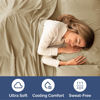 Picture of Extra Deep Full Fitted Sheet - Hotel Luxury Single Fitted Sheet Only - Full Sheet Easily Fits 18 inch to 24 inch Mattress - Soft, Wrinkle Free, Breathable & Comfy Extra Deep Pockets Beige Fitted Sheet