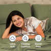 Picture of Extra Deep Split King Fitted Sheet - Hotel Luxury Single Fitted Sheet - Easily Fits 18 inch to 24 inch Mattress - Soft, Wrinkle Free, Breathable and Comfy - Extra Deep Pockets Sage Green Fitted Sheet