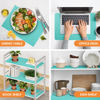 Picture of Blue Shelf Liners for Kitchen Cabinets Refrigerator Liners Waterproof & Oil-Proof Kitchen Cupboard Liner Drawer Mats EVA Material Non Adhesive Fridge Liner 11.8 x 236.2 Inches x 2 Rolls