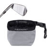 Picture of Club Scrub Golf Club and Golf Ball Cleaning Bag, Waterproof Clean Face Technology Liner, Perfectly Dry Microfiber Exterior, Detachable Clip, Machine Washable, Cleans Club Grooves, Gray Pro