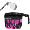 Picture of Club Scrub Golf Club and Golf Ball Cleaning Bag, Waterproof Clean Face Technology Liner, Perfectly Dry Neoprene Exterior, Detachable Clip, Machine Washable, Cleans Club Grooves, Pink Camo