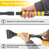 Picture of LoyaGour Snow Brush and Ice Scraper for Car Windshield,26.4" Window Scraper Deicer for Car SUV and Truck,Ice Scrapers and Brushes 2 in 1,Winter Car Automotive Exterior Accessories(1Pack Yellow)