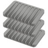Picture of Self Draining Soap Dishes, 3 Pcs Silicone Soap Saver, Waterfall Drainer Soap Holder for Bathroom, Extend Soap Life, Keep Soap Bars Dry Clean & Easy Cleaning (Gray)