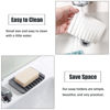 Picture of Self Draining Soap Dishes, 3 Pcs Silicone Soap Saver, Waterfall Drainer Soap Holder for Bathroom, Extend Soap Life, Keep Soap Bars Dry Clean & Easy Cleaning (Gray)