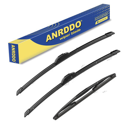 Picture of 3 wipers Replacement for 2007-2011 Honda CRV CR-V/2007-2018 Acura RDX/2018-2020 2021 2022 Nissan Leaf, Windshield Wiper Blades Original Equipment Replacement - 26"/16"/14" (Set of 3) U/J HOOK