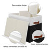 Picture of Large Toy Storage Box with Lid, Sturdy Toys Storage Chest Bin Organizer Basket with Dividers for Kids, Boys, Girls, Nursery, Closet, Bedroom, Playroom 25"x13" x16" (Black and White)