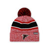 Picture of FOCO Atlanta Falcons NFL Logo Heather Stripe Pom Beanie Hat, Team Color