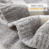 Picture of Snuggle Sac Grey Stripe Knitted Throw Blanket for Couch, Reversible Super Soft Warm Blankets Cozy Knit Fuzzy Plush Lightweight Throws for Sofa, Bed, Stripe Grey, 50 x 60 inches