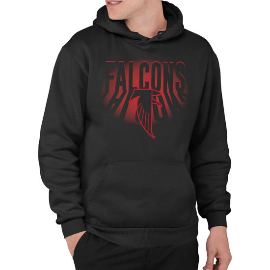 Picture of Junk Food Clothing x NFL - Atlanta Falcons - Team Spotlight - Unisex Adult Pullover Fleece Hoodie for Men and Women - Size XX-Large , Black