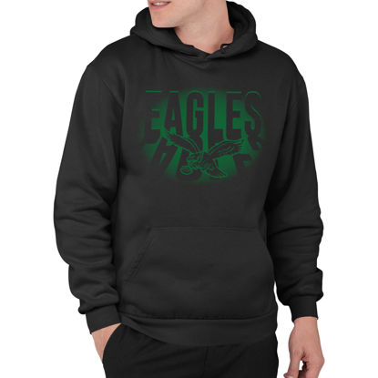 Picture of Junk Food Clothing x NFL - Philadelphia Eagles - Team Spotlight - Unisex Adult Pullover Fleece Hoodie for Men and Women - Size X-Large , Black