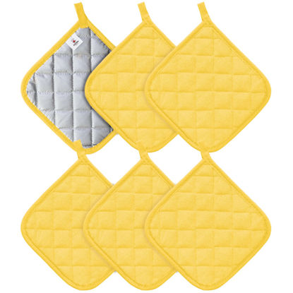 Picture of Joyhalo 6 Pack Pot Holders for Kitchen Heat Resistant Pot Holders Sets Oven Hot Pads Terry Cloth Pot Holders for Cooking Baking