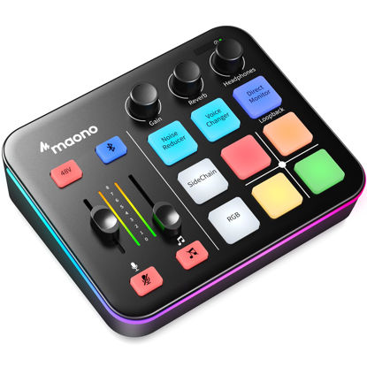 Picture of MAONO Gaming Audio Mixer, Audio Interface with Pro-preamp, RGB, Bluetooth, 48V Phantom Power for Live Streaming, Podcasting, Content Create, Gaming MaonoCaster G1 NEO (Not for USB Mic)