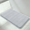 Picture of Yimobra Memory Foam Bath Mat Large Size, 31.5 x 19.8, Super Soft Non-Slip Bathroom Rug, Water Absorption, Machine Wash, Thick, Comfortable, Easier to Dry for Bathroom Mat, Tub and Shower, Silver