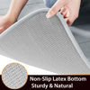 Picture of Yimobra Memory Foam Bath Mat Large Size, 31.5 x 19.8, Super Soft Non-Slip Bathroom Rug, Water Absorption, Machine Wash, Thick, Comfortable, Easier to Dry for Bathroom Mat, Tub and Shower, Silver