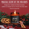 Picture of Christmas Candles Scented - ‘Merry & Bright’ Soy Christmas Candle, w/Cranberries, Cinnamon & Orange - Infused with Essential Oils I Holiday Candles I 9oz, 50Hr, Made in USA