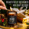 Picture of Christmas Candles Scented - ‘Merry & Bright’ Soy Christmas Candle, w/Cranberries, Cinnamon & Orange - Infused with Essential Oils I Holiday Candles I 9oz, 50Hr, Made in USA