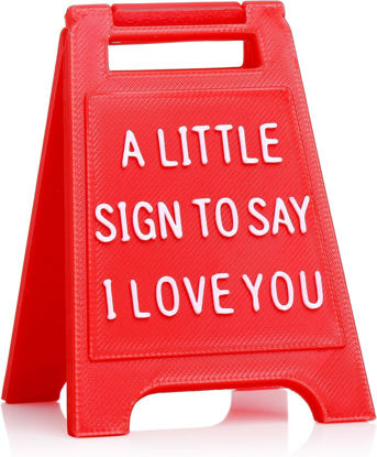 Picture of VELENTI Valentines Day Gifts - Romantic I Love You Sign - Fun Boyfriend Valentine Day Gift - Cute Birthday, Christmas, Wedding Gift for Girlfriend, Wife, Fiancee - Mini Sign Statues Decoration
