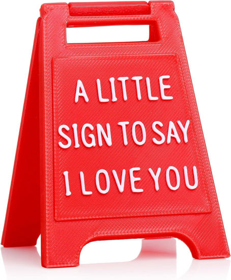 Picture of VELENTI Valentines Day Gifts - Romantic I Love You Sign - Fun Boyfriend Valentine Day Gift - Cute Birthday, Christmas, Wedding Gift for Girlfriend, Wife, Fiancee - Mini Sign Statues Decoration