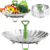 Picture of Consevisen Vegetable Steamer Basket for Cooking Food, Stainless Steel Veggie Steam Basket for Pot, Folding Expandable Steaming Insert with Extendable Handle Fits Various Size Pot, 6.4" to 10"