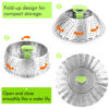 Picture of Consevisen Vegetable Steamer Basket for Cooking Food, Stainless Steel Veggie Steam Basket for Pot, Folding Expandable Steaming Insert with Extendable Handle Fits Various Size Pot, 6.4" to 10"