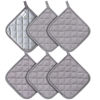 Picture of Joyhalo 6 Pack Pot Holders for Kitchen Heat Resistant Pot Holders Sets Oven Hot Pads Terry Cloth Pot Holders for Cooking Baking