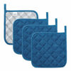 Picture of joyhalo 4 Pack Pot Holders for Kitchen Heat Resistant Pot Holders Sets Oven Hot Pads Terry Cloth Pot Holders for Cooking Baking