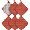 Picture of Joyhalo 6 Pack Pot Holders for Kitchen Heat Resistant Pot Holders Sets Oven Hot Pads Terry Cloth Pot Holders for Cooking Baking