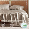 Picture of Bedsure California King Sheet Sets, Cooling Sheets, Rayon Derived from Bamboo, Deep Pocket Up to 16", Breathable & Soft Bed Sheets, Hotel Luxury Silky Bedding Sheets & Pillowcases, Simply Taupe