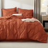 Picture of Bedsure Full Size Comforter Sets - Bedding Sets Full 7 Pieces, Bed in a Bag Burnt Orange Bed Sets with Comforter, Sheets, Pillowcases & Shams, Adult & Kids Bedding