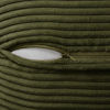 Picture of MIULEE Olive Green Corduroy Pillow Covers 24x24 inch with Splicing Set of 2 Super Soft Boho Striped Pillow Covers Broadside Decorative Textured Throw Pillows for Spring Couch Cushion Bed Livingroom