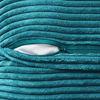 Picture of MIULEE Teal Blue Corduroy Pillow Covers 20x20 Inch with Splicing Set of 2 Super Soft Boho Striped Pillow Covers Broadside Decorative Textured Throw Pillows for Spring Couch Cushion Bed Livingroom