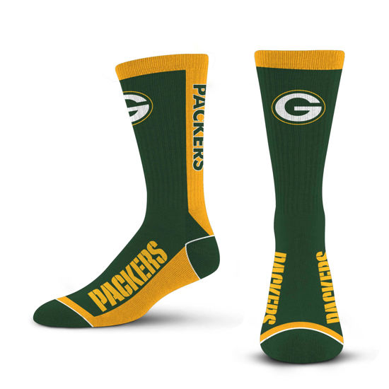 Picture of For Bare Feet NFL GREEN BAY PACKERS MVP Crew Sock Team Color Large