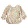 Picture of mushie Long Sleeve Baby Bib | Mess Free & Waterproof Fabric for Toddlers | Adjustable Fit for Ages 6-24 Months (Pastel Blooms)