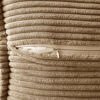 Picture of MIULEE Khaki Corduroy Pillow Covers 24 x 24 inch with Splicing Set of 2 Super Soft Couch Pillow Covers Broadside Striped Decorative Textured Throw Pillows for Cushion Bed Livingroom