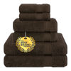 Picture of Cotton Paradise 6 Piece Towel Set, 100% Cotton Soft Absorbent Turkish Towels for Bathroom, 2 Bath Towels 2 Hand Towels 2 Washcloths, Brown Towel Set