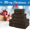 Picture of Cotton Paradise 6 Piece Towel Set, 100% Cotton Soft Absorbent Turkish Towels for Bathroom, 2 Bath Towels 2 Hand Towels 2 Washcloths, Brown Towel Set