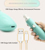 Picture of Rechargeable Baby Nail File, Fansidi Electric Baby Nail Trimmer for Newborn Infant or Toddler Toenail and Fingernail - Girls and Boys Accessory - Extra Replacement Pads Included (Blue)
