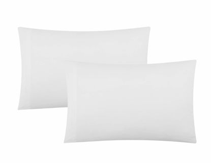 Picture of Evolive Ultra Soft Brushed Microfiber King Size 20"x40" Pillowcases Pair with Envelope Clousure Set of 2 (20"x40" King, White)