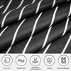 Picture of NLUS 2 Pack Cooking Aprons for Women with Pockets Adjustable Kitchen Bib Aprons for Women Men Chef, Black/White Stripe (Black/White Stripes)