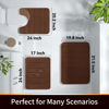 Picture of Yimobra Memory Foam Bath Mat Rug, 24 x 17 Inches, Comfortable, Soft, Non-Slip, Super Absorbent, Quick Drying Bathroom Rug for Floor, Tub & Shower, Machine Washable, Thick, Brown